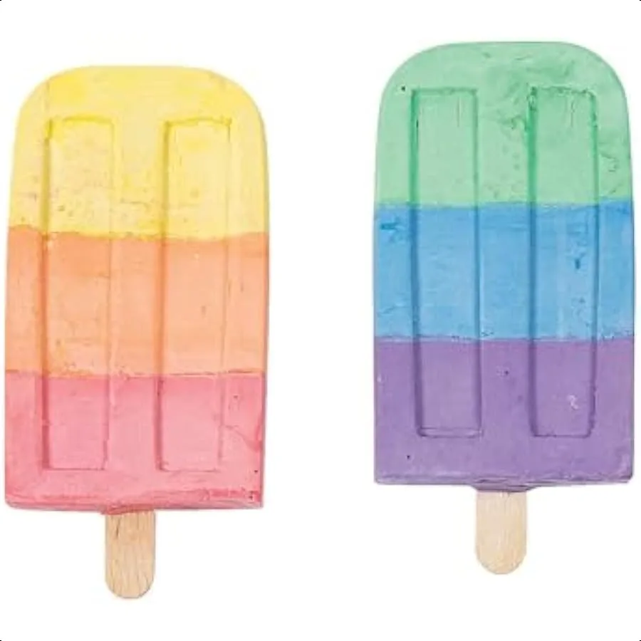2" x 4" Ice Pop TreatShaped Multicolor Sidewalk Chalk 12 Pieces Great For Summer Spring Easter School and Daycare Activities an
2" x 4" Ice Pop TreatShaped Multicolor Sidewalk Chalk 12 Pieces Great For Summer Spring Easter School and Daycare Activities an