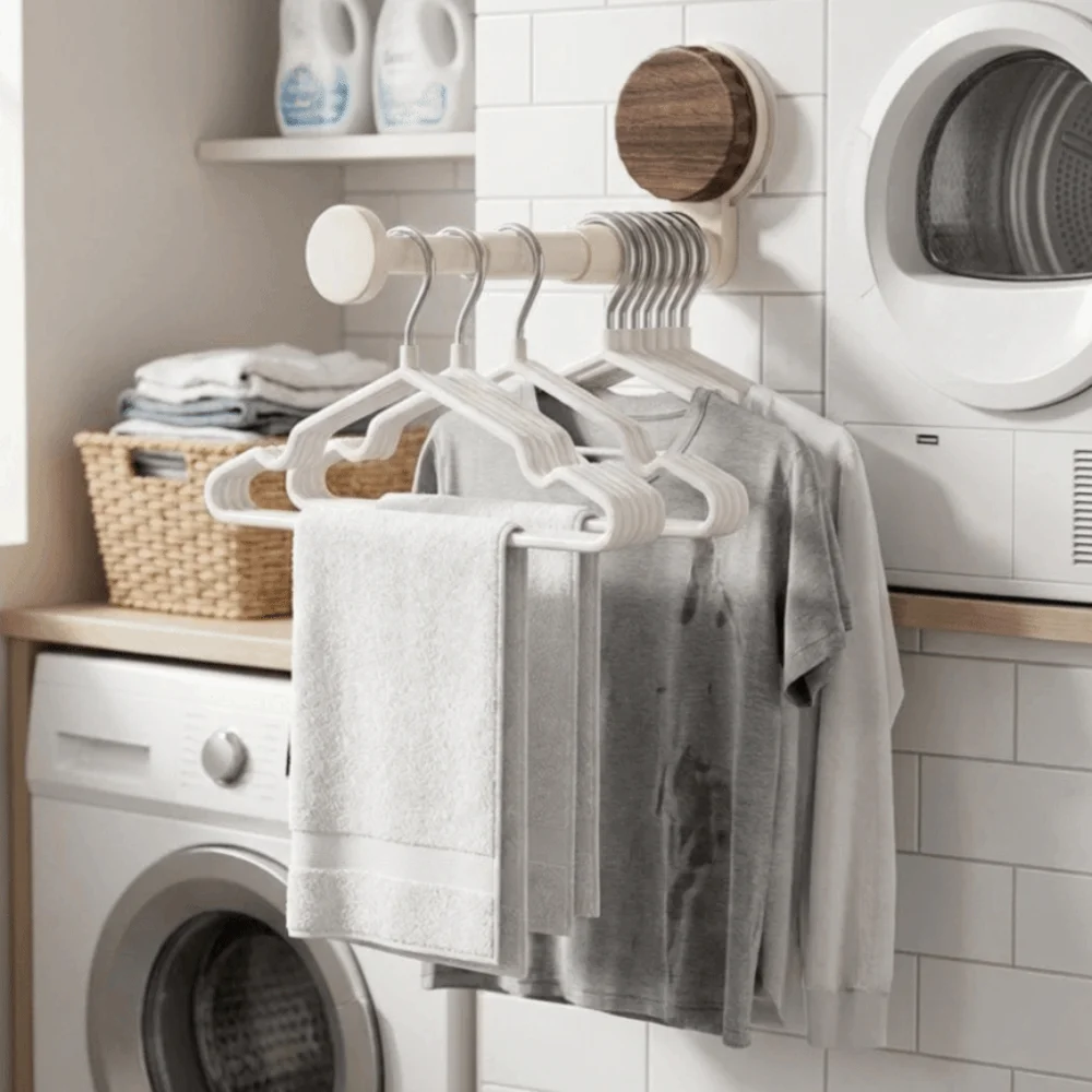 Suction Cup Hanger Storage Rack Adjustable Length No-drill Telescopic Clothes Rack Retractable Retro Wall Hanging Storage
Suction Cup Hanger Storage Rack Adjustable Length No-drill Telescopic Clothes Rack Retractable Retro Wall Hanging Storage
