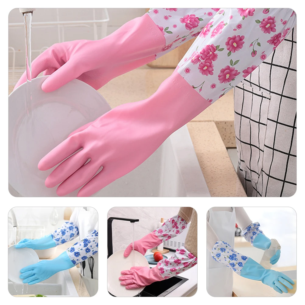 2pcs Long Sleeve Dishwashing Gloves Reusable Kitchen Cleaning Gloves Comfortable Design Warm Hand Protection Large Size Home 
2pcs Long Sleeve Dishwashing Gloves Reusable Kitchen Cleaning Gloves Comfortable Design Warm Hand Protection Large Size Home