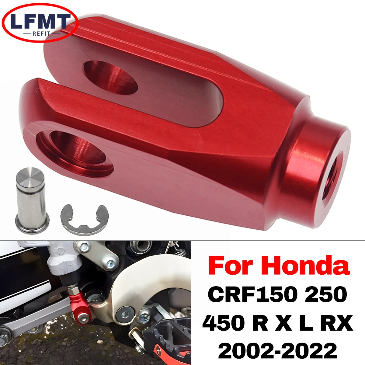 Motorcycle CNC Rear Brake Clevis For Honda CRF250R CRF450R CRF250RX CRF450RX CRF250F CRF250X CRF450X CRF450RL Universal Parts
Motorcycle CNC Rear Brake Clevis For Honda CRF250R CRF450R CRF250RX CRF450RX CRF250F CRF250X CRF450X CRF450RL Universal Parts