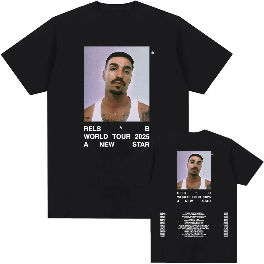 2025 New Star World Tour Rels B album Printed 100% pure cotton short-sleeved T-shirt Hip-hop streetwear top
2025 New Star World Tour Rels B album Printed 100% pure cotton short-sleeved T-shirt Hip-hop streetwear top