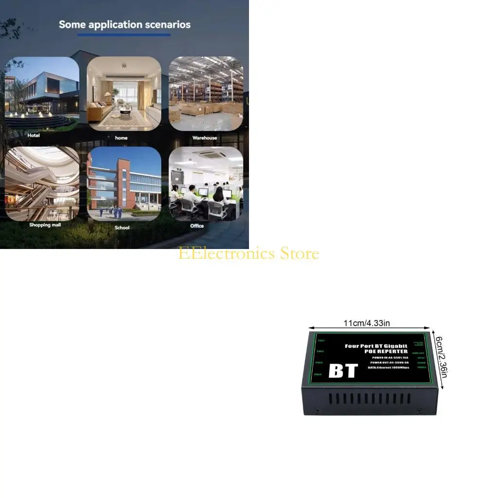 B03C 4 Port Power Over Ethernet Injector 350M Ranges For Security Cameras And Networking Solution
B03C 4 Port Power Over Ethernet Injector 350M Ranges For Security Cameras And Networking Solution