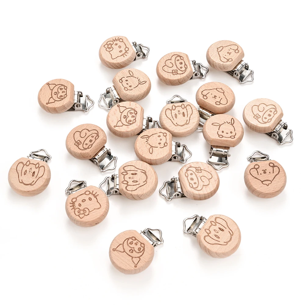 6Pcs Baby Sanrio Cartoon Pattern Wooden Clips for DIY Pacifier Holder Dummy Clip Beads Baby Pacifier Chain Teether Feeding Care
6Pcs Baby Sanrio Cartoon Pattern Wooden Clips for DIY Pacifier Holder Dummy Clip Beads Baby Pacifier Chain Teether Feeding Care