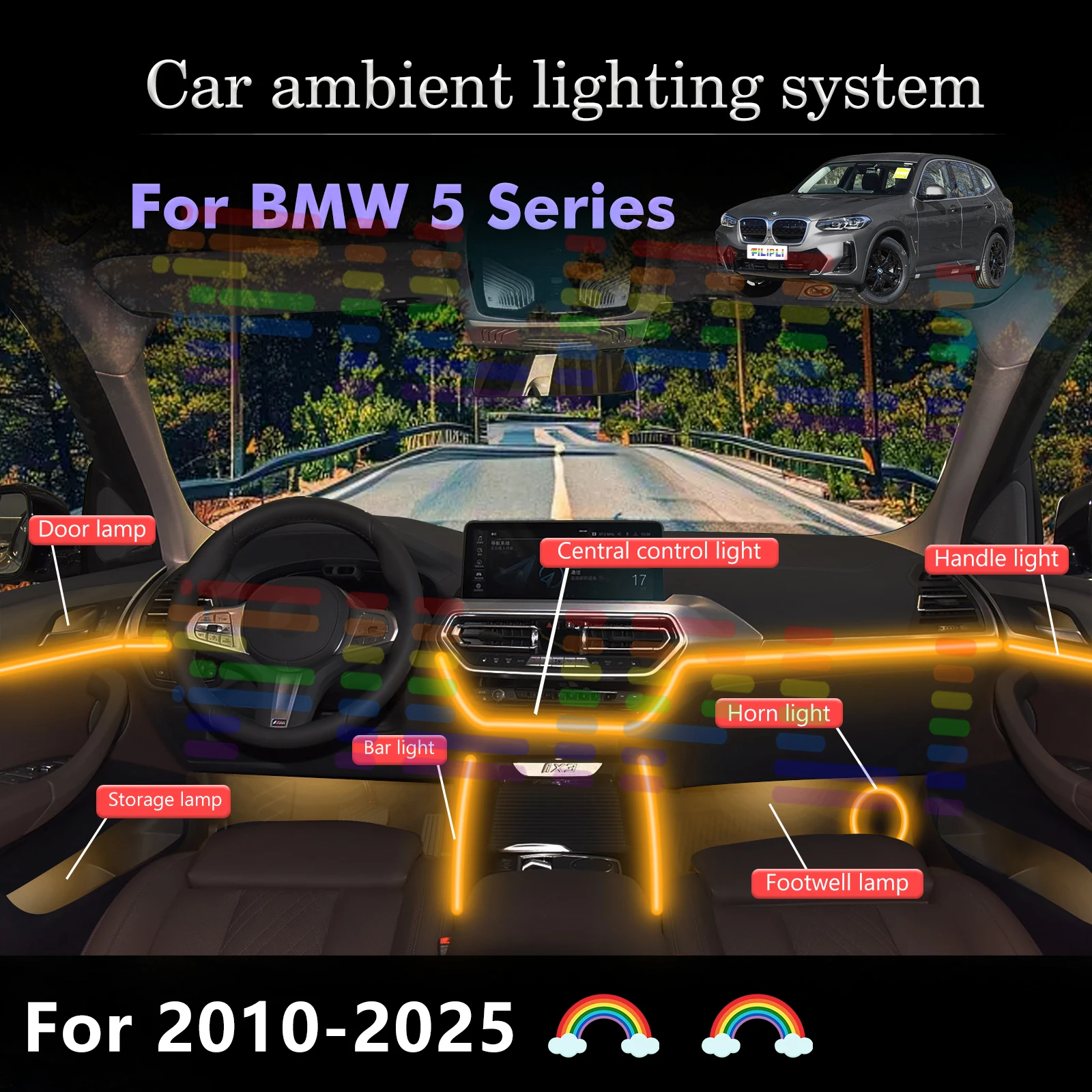 Car LED Interior Ambient Lights for BMW 5 Series: Perfect for Night Driving and Daily Commutes
Car LED Interior Ambient Lights for BMW 5 Series: Perfect for Night Driving and Daily Commutes