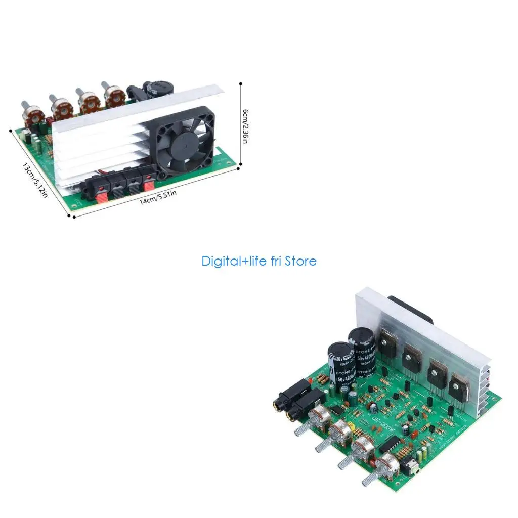 Плата 2-канальных усилителей E06D OK200W с воздушным охлаждением, регулировка высокого и низкого уровня
Плата 2-канальных усилителей E06D OK200W с воздушным охлаждением, регулировка высокого и низкого уровня
