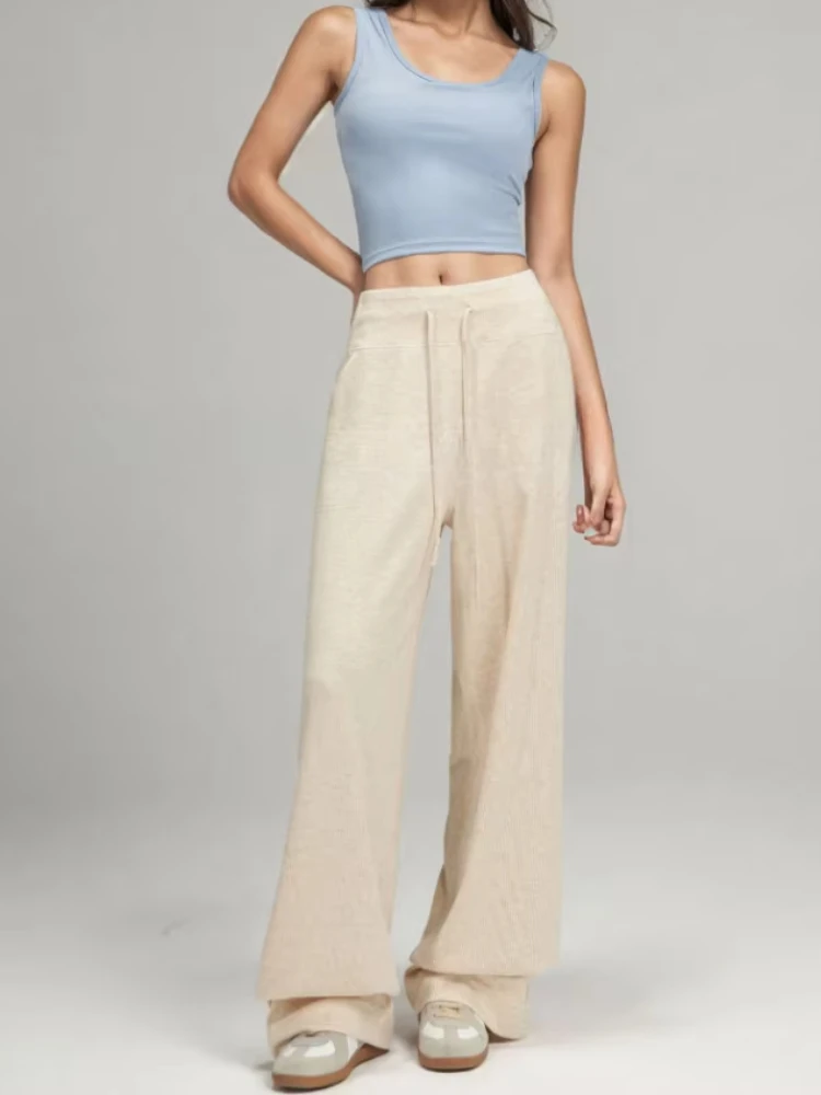 High-Waist Floor-Length Yoga Pants Casual Loose Soft Comfort Wide-Leg Trousers Spring Fashion Drawstring Straight-Leg Pants
High-Waist Floor-Length Yoga Pants Casual Loose Soft Comfort Wide-Leg Trousers Spring Fashion Drawstring Straight-Leg Pants