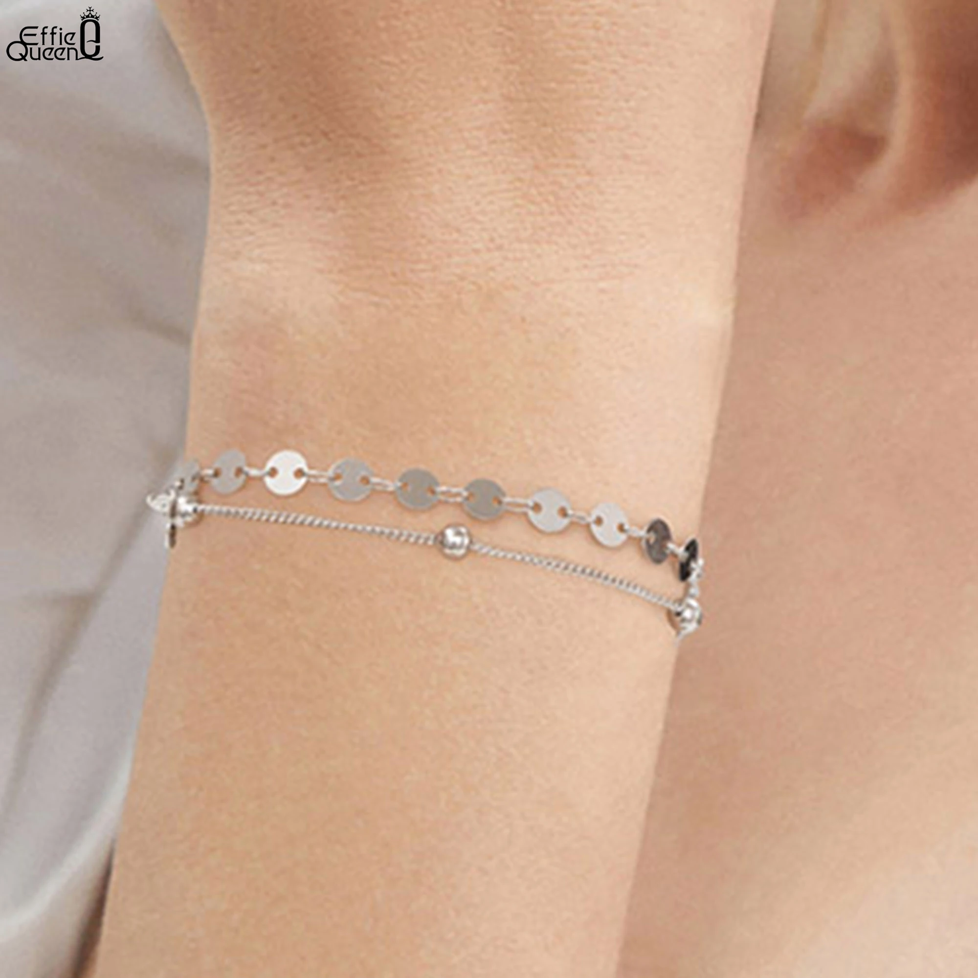 EFFIE QUEEN 100% серебро S925, золото 14 карат, круглый диск, бусины, шариковая цепочка, браслет, ювелирные украшения для женщин, мужчин, подарок на банкетную вечеринку SB174
EFFIE QUEEN 100% серебро S925, золото 14 карат, круглый диск, бусины, шариковая цепочка, браслет, ювелирные украшения для женщин, мужчин, подарок на банкетную вечеринку SB174