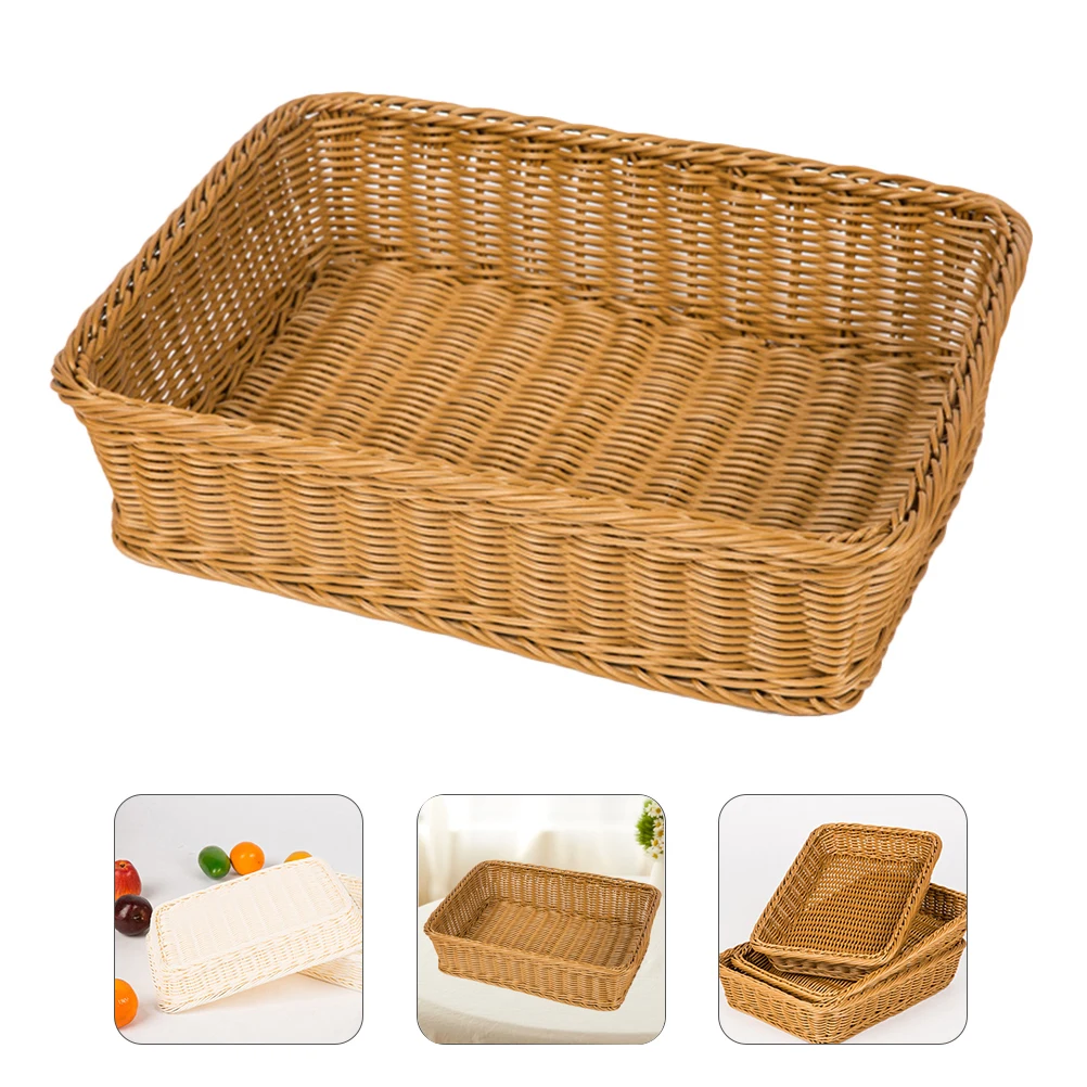 1pc Fruit Woven Baskets Bread Organizer High Quality Rattan Smooth Surface Display Snacks Eggs Vegetables Kitchen Bar Storage
1pc Fruit Woven Baskets Bread Organizer High Quality Rattan Smooth Surface Display Snacks Eggs Vegetables Kitchen Bar Storage