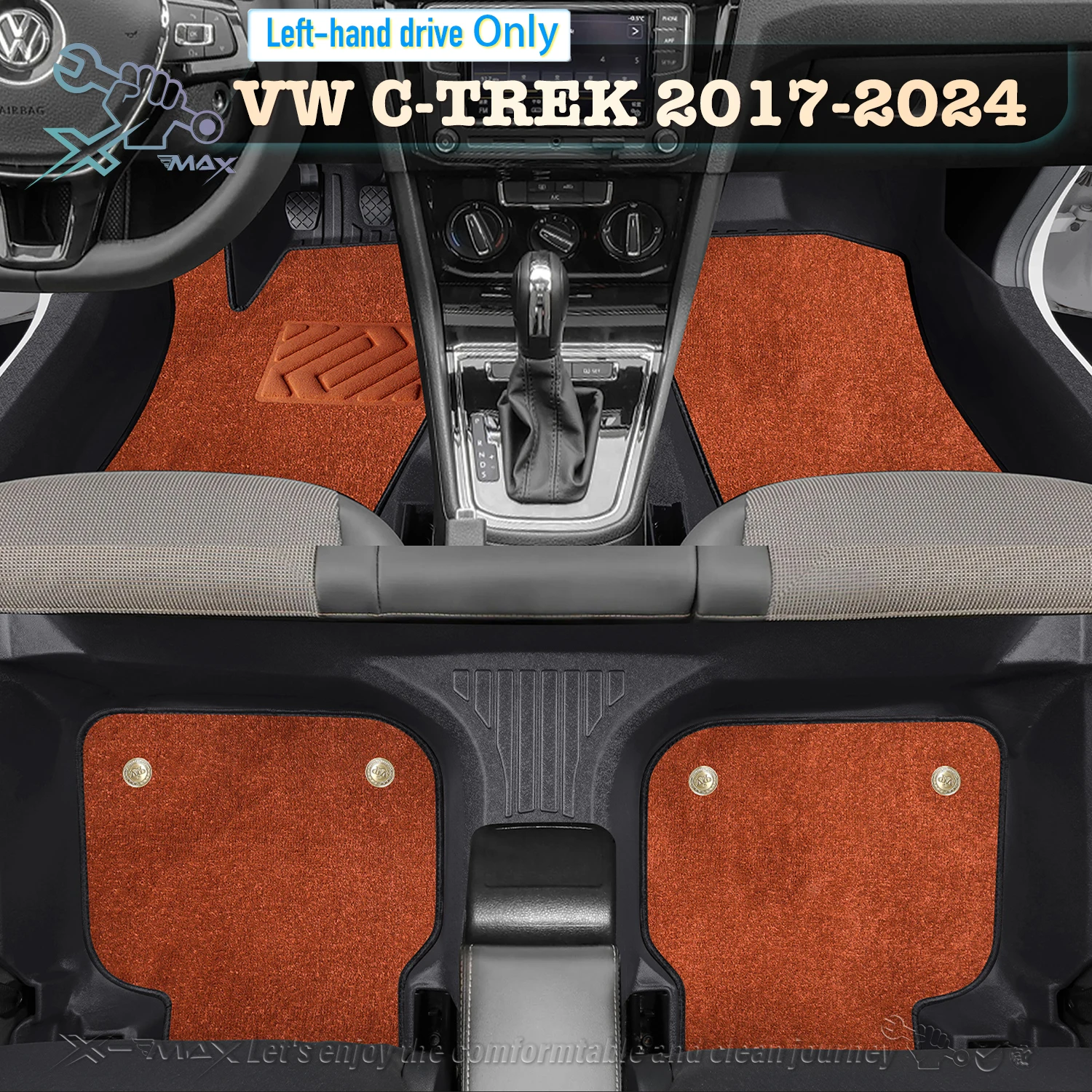 Left-hand Drive Car Floor Mat For VW C-TREK 2017-2024 Full Surround Foot Mat Automotive Floor Mat Interior Floor Liner
Left-hand Drive Car Floor Mat For VW C-TREK 2017-2024 Full Surround Foot Mat Automotive Floor Mat Interior Floor Liner