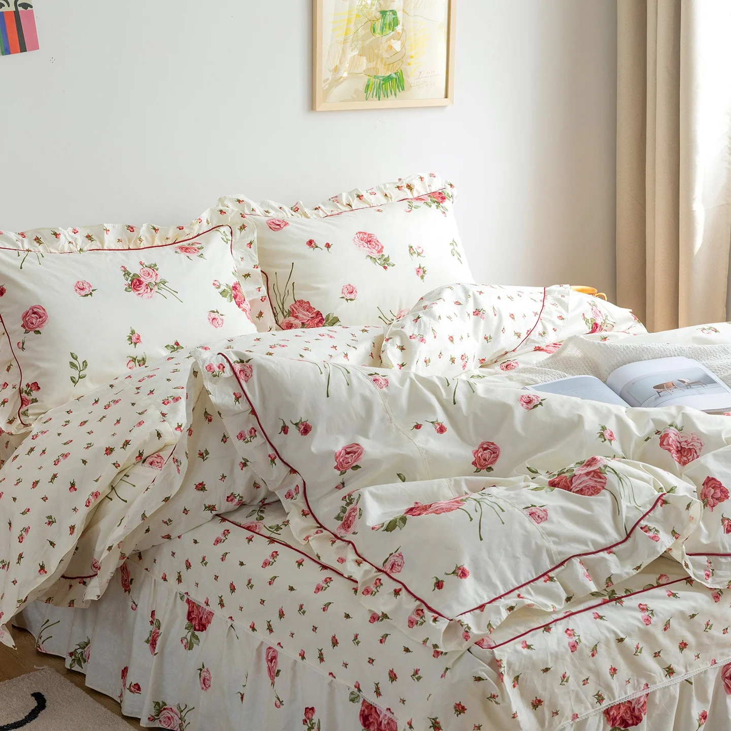 Pure Cotton Floral Lace Princ Sle Bedding Set 4pcs Country Fre Air Moisture Permeable Cotton Bedspread Quilt Cover
Pure Cotton Floral Lace Princ Sle Bedding Set 4pcs Country Fre Air Moisture Permeable Cotton Bedspread Quilt Cover