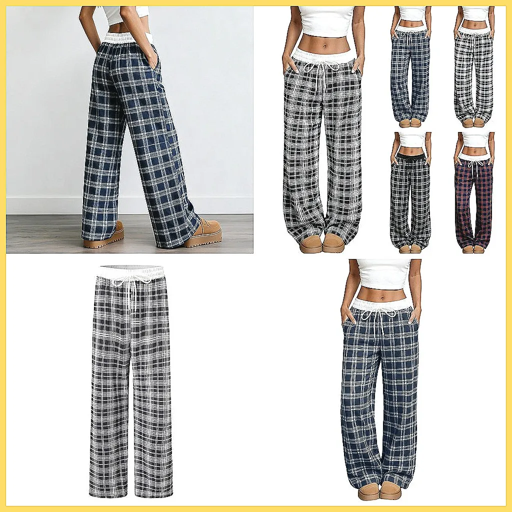 Women's Plaid Flannel Pajama Pants, Wide Leg Baggy Sweatpants with Pockets Casual Lounge Trousers (Characters: 78)
Women's Plaid Flannel Pajama Pants, Wide Leg Baggy Sweatpants with Pockets Casual Lounge Trousers (Characters: 78)