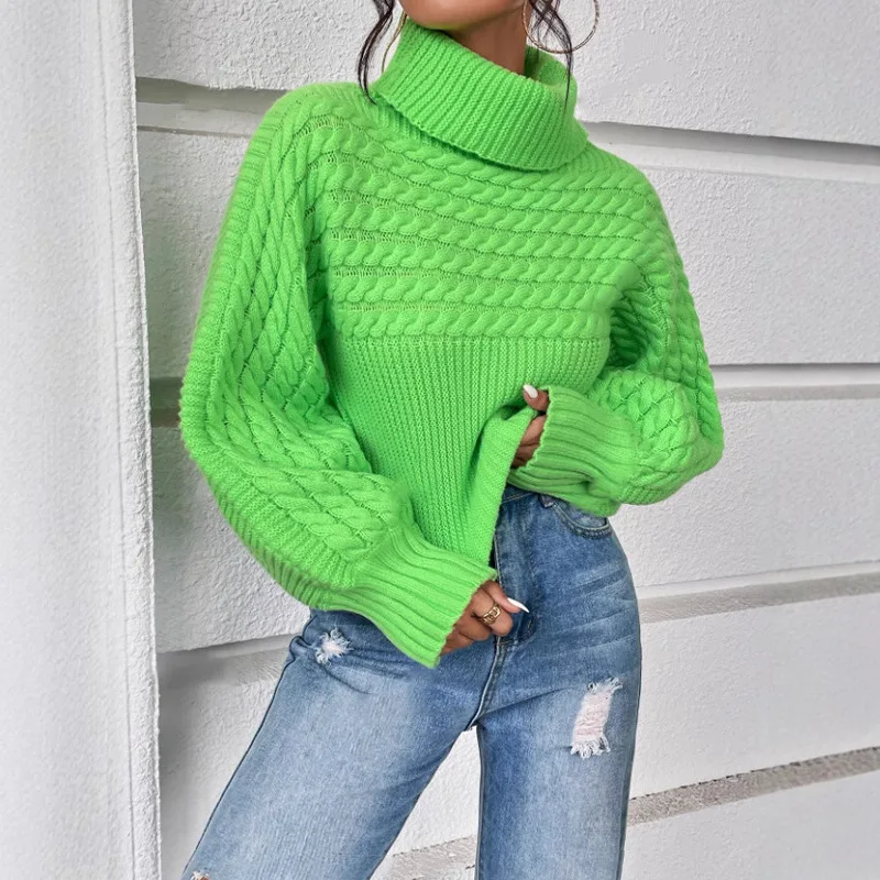 2025 New Women Sort Warm Turtleneck Knitted Long Sleeve Loose Casual Autumn Winter Thick Sweater Casual Loose Office Pullovers
2025 New Women Sort Warm Turtleneck Knitted Long Sleeve Loose Casual Autumn Winter Thick Sweater Casual Loose Office Pullovers