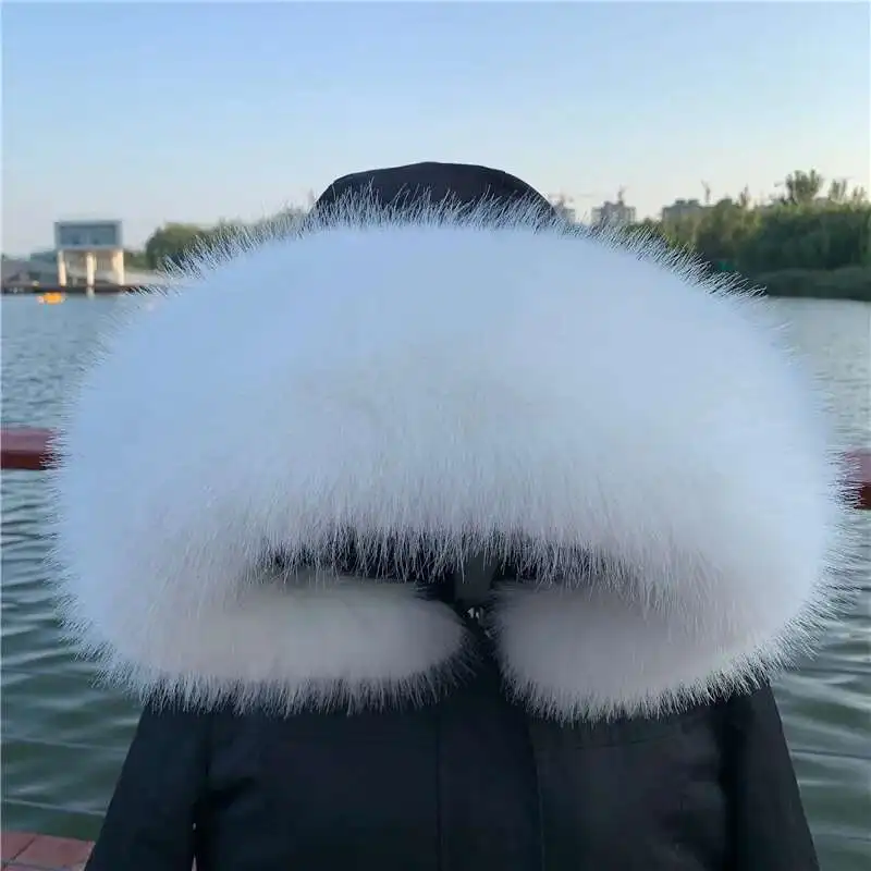 Women Faux Fox Fur Collar Furry Fur Trim Hoodie Winter Coat Fur Hood Decors Fashion Fake Fur Scarf For Parkas Fur Collar Scarves
Women Faux Fox Fur Collar Furry Fur Trim Hoodie Winter Coat Fur Hood Decors Fashion Fake Fur Scarf For Parkas Fur Collar Scarves