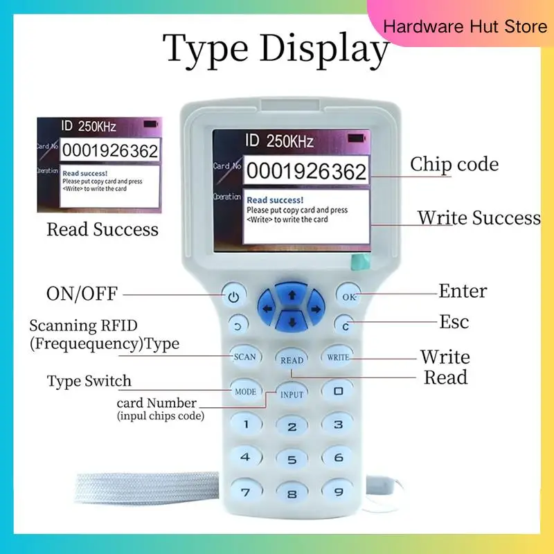 RFID Copier RFID Reader Writer Multi-Frequency RFID Card Reader Smart Card Decoder For Access Control Home Security-Y31A
RFID Copier RFID Reader Writer Multi-Frequency RFID Card Reader Smart Card Decoder For Access Control Home Security-Y31A