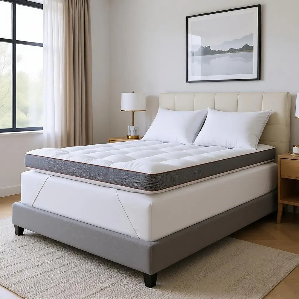 Наматрасник из пены с эффектом памяти 4 дюйма, размер King Size, дышащий поддерживающий наматрасник для кровати, 80x78x4 дюйма.
Наматрасник из пены с эффектом памяти 4 дюйма, размер King Size, дышащий поддерживающий наматрасник для кровати, 80x78x4 дюйма.