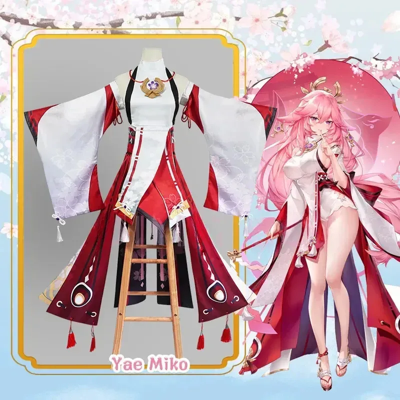 Yae Miko Cosplay Costume for Women - Premium Jacquard Fabric, Chinese Style Anime Game Uniform with Wig, Halloween Party Outfits
Yae Miko Cosplay Costume for Women - Premium Jacquard Fabric, Chinese Style Anime Game Uniform with Wig, Halloween Party Outfits