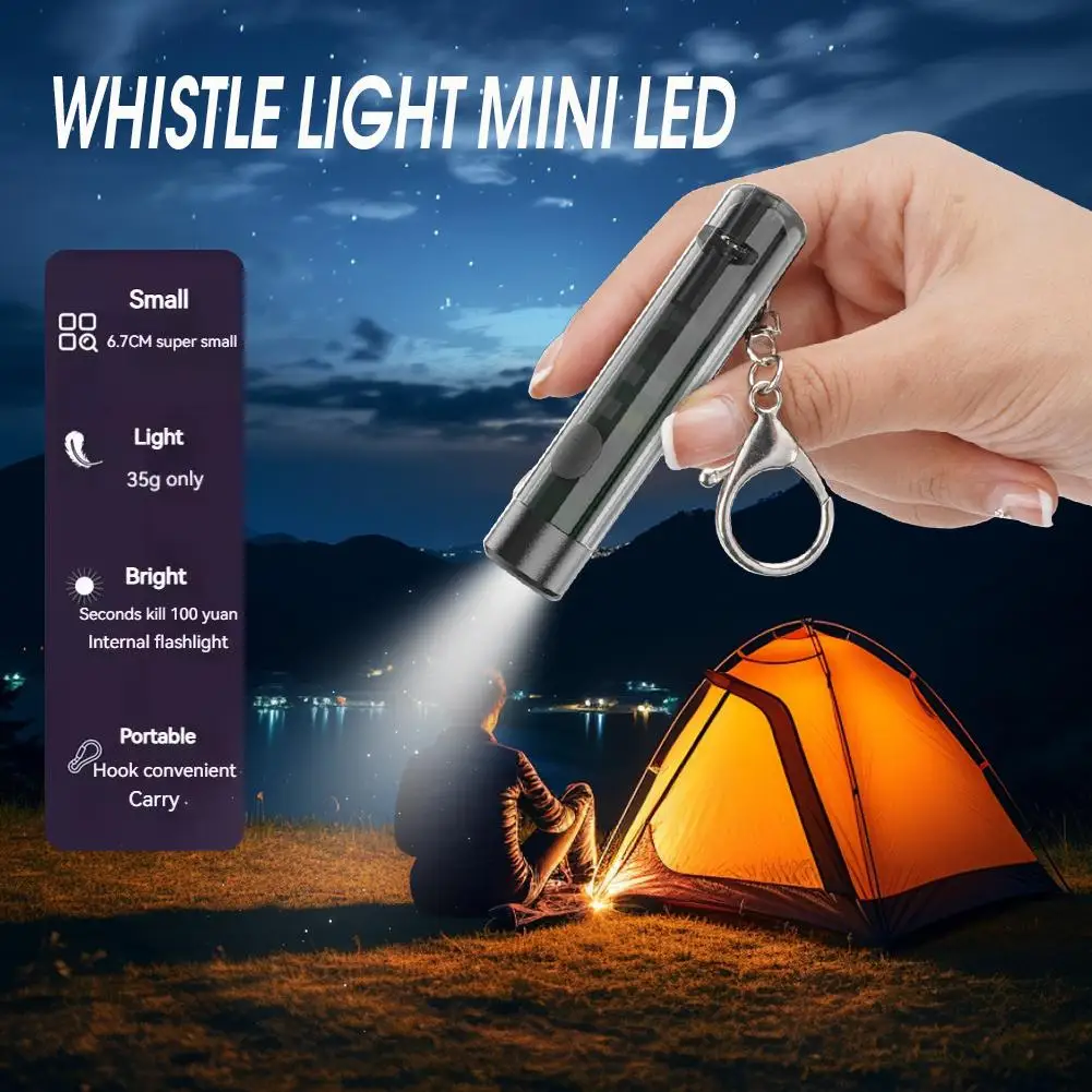 LED Flashlight Mini Keychain Whistle Lights USB Charging Outdoor Portable Camping High-Bright Pocket Lanterns Emergency Lights
LED Flashlight Mini Keychain Whistle Lights USB Charging Outdoor Portable Camping High-Bright Pocket Lanterns Emergency Lights