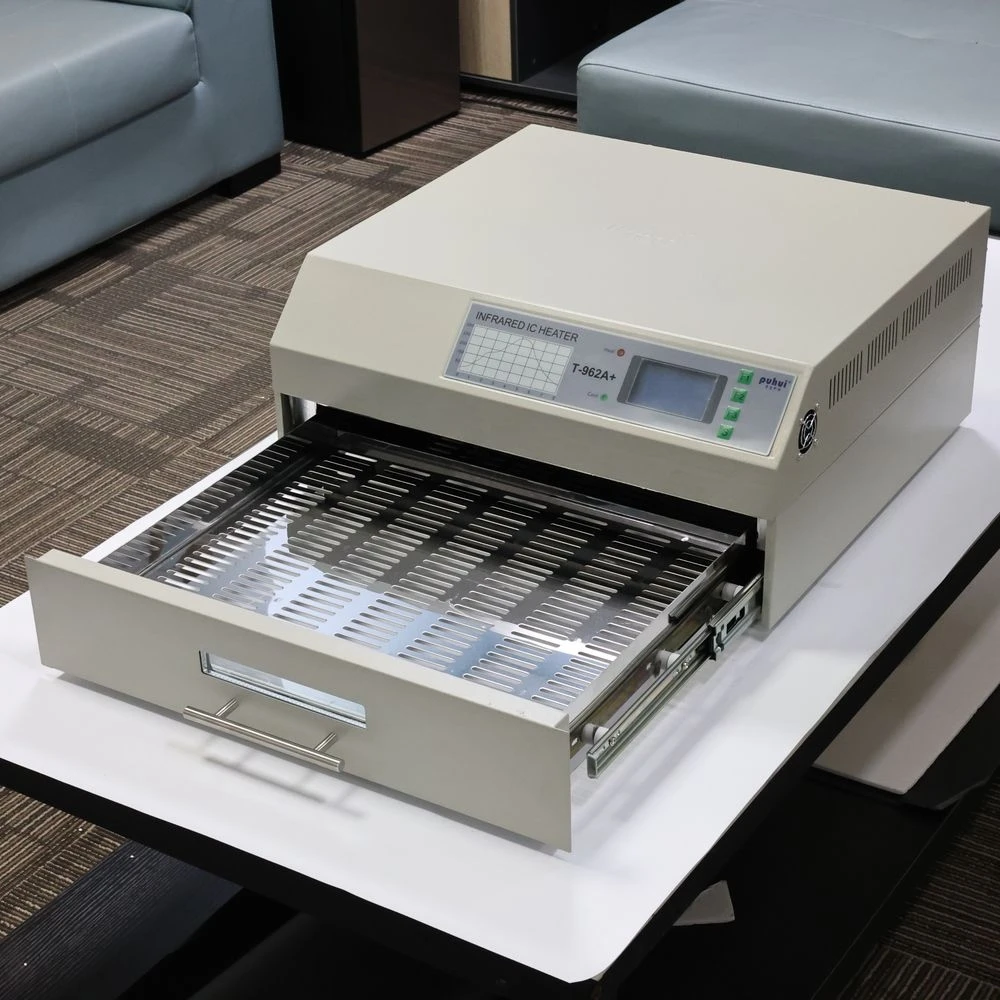 Puhui T-962A+ Desktop PCB reflow Solder oven for BGA Soldering Station with 370*450 mm solder size
Puhui T-962A+ Desktop PCB reflow Solder oven for BGA Soldering Station with 370*450 mm solder size