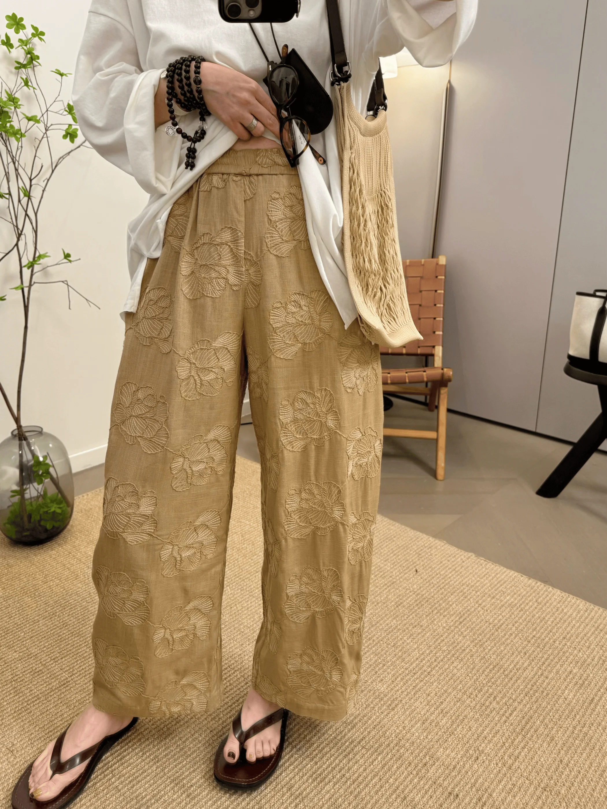 Летние новые тонкие хлопковые льняные брюки MKDesign с вышивкой, свободные, широкие, длиной 9/10, с высокой талией, прямого кроя, повседневные
Летние новые тонкие хлопковые льняные брюки MKDesign с вышивкой, свободные, широкие, длиной 9/10, с высокой талией, прямого кроя, повседневные