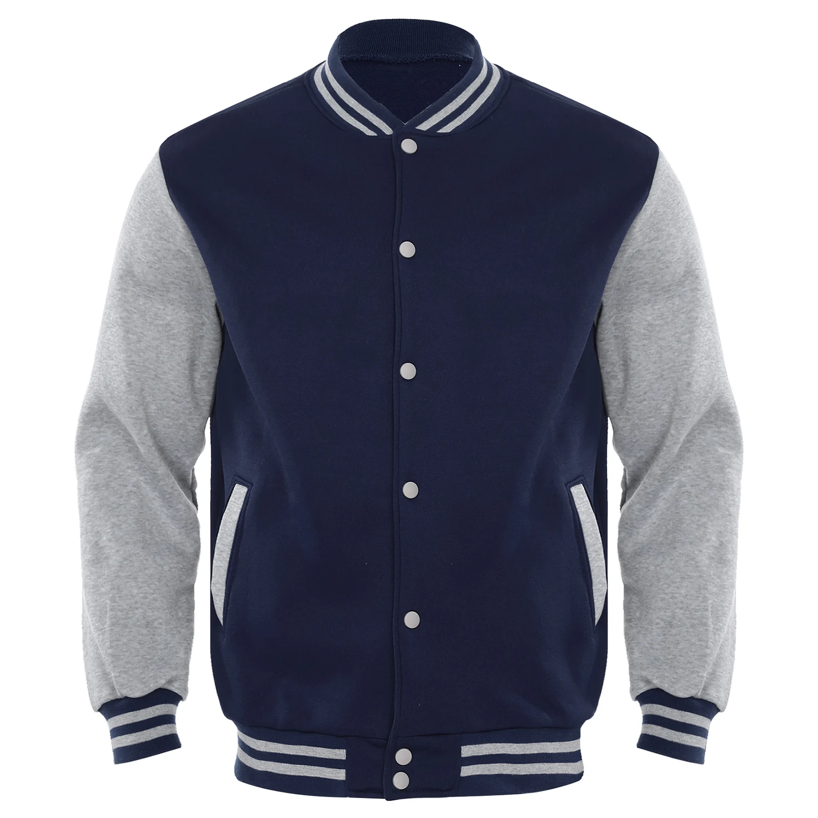 Men Autumn Contrast Color Baseball Jacket Casual Warm Long Sleeve Sweatshirt Coat Spring Outwear with Pockets Running Sport Wear
Men Autumn Contrast Color Baseball Jacket Casual Warm Long Sleeve Sweatshirt Coat Spring Outwear with Pockets Running Sport Wear