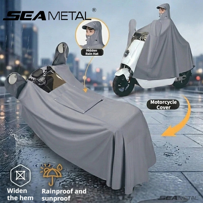 BLALION Motorcycle Cover 2 IN 1 Waterproof Moto Rain Cover Unisex Large Single Person Raincoat for Motorcycle Electric Scooter
BLALION Motorcycle Cover 2 IN 1 Waterproof Moto Rain Cover Unisex Large Single Person Raincoat for Motorcycle Electric Scooter