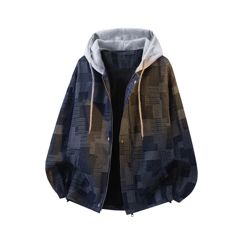 2026 Men's Spring Denim Contrast Color Hooded Plaid Jacket Men's Trendy Male Casual Hip Hop High Street Coats Large Size Jacket
2026 Men's Spring Denim Contrast Color Hooded Plaid Jacket Men's Trendy Male Casual Hip Hop High Street Coats Large Size Jacket
