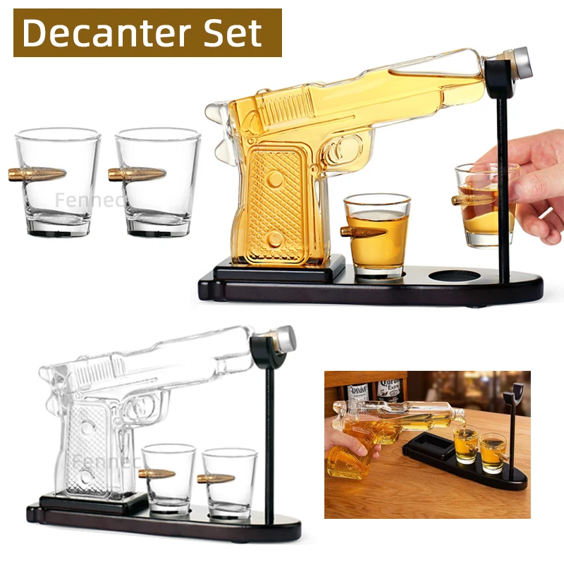 Whiskey Bottle 2 Cups and Wooden Brackets Glass of Glass Wine Distributor Set Creative Gift Desktop Decoration Men's Gifts
Whiskey Bottle 2 Cups and Wooden Brackets Glass of Glass Wine Distributor Set Creative Gift Desktop Decoration Men's Gifts