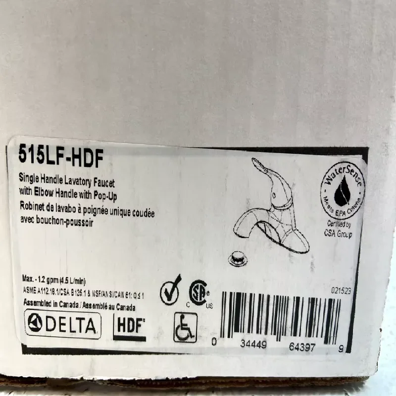 Brand New Ready Stock Brand New 515LFHDF Single Handle 1.2 GPM Bathroom 6" Handle Assembly for Plc
Brand New Ready Stock Brand New 515LFHDF Single Handle 1.2 GPM Bathroom 6" Handle Assembly for Plc