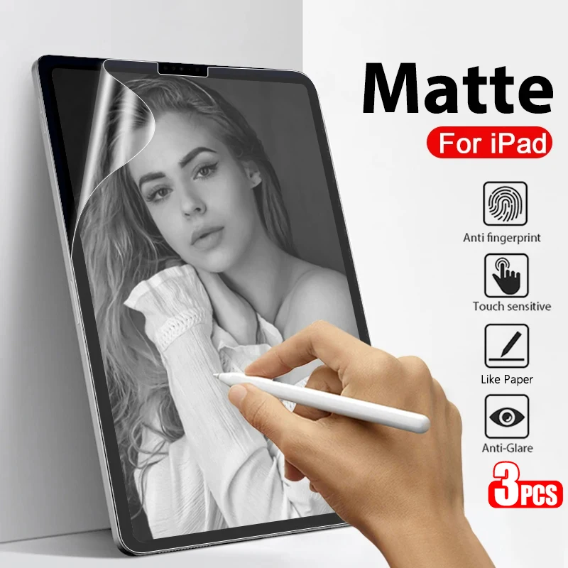 3 шт. бумажная защитная пленка для экрана для ipad 10-го поколения Air 5 4 10,9 iPad 10th 10.2 7th 8th 9th gen Pro 12.9 11 без стекла
3 шт. бумажная защитная пленка для экрана для ipad 10-го поколения Air 5 4 10,9 iPad 10th 10.2 7th 8th 9th gen Pro 12.9 11 без стекла