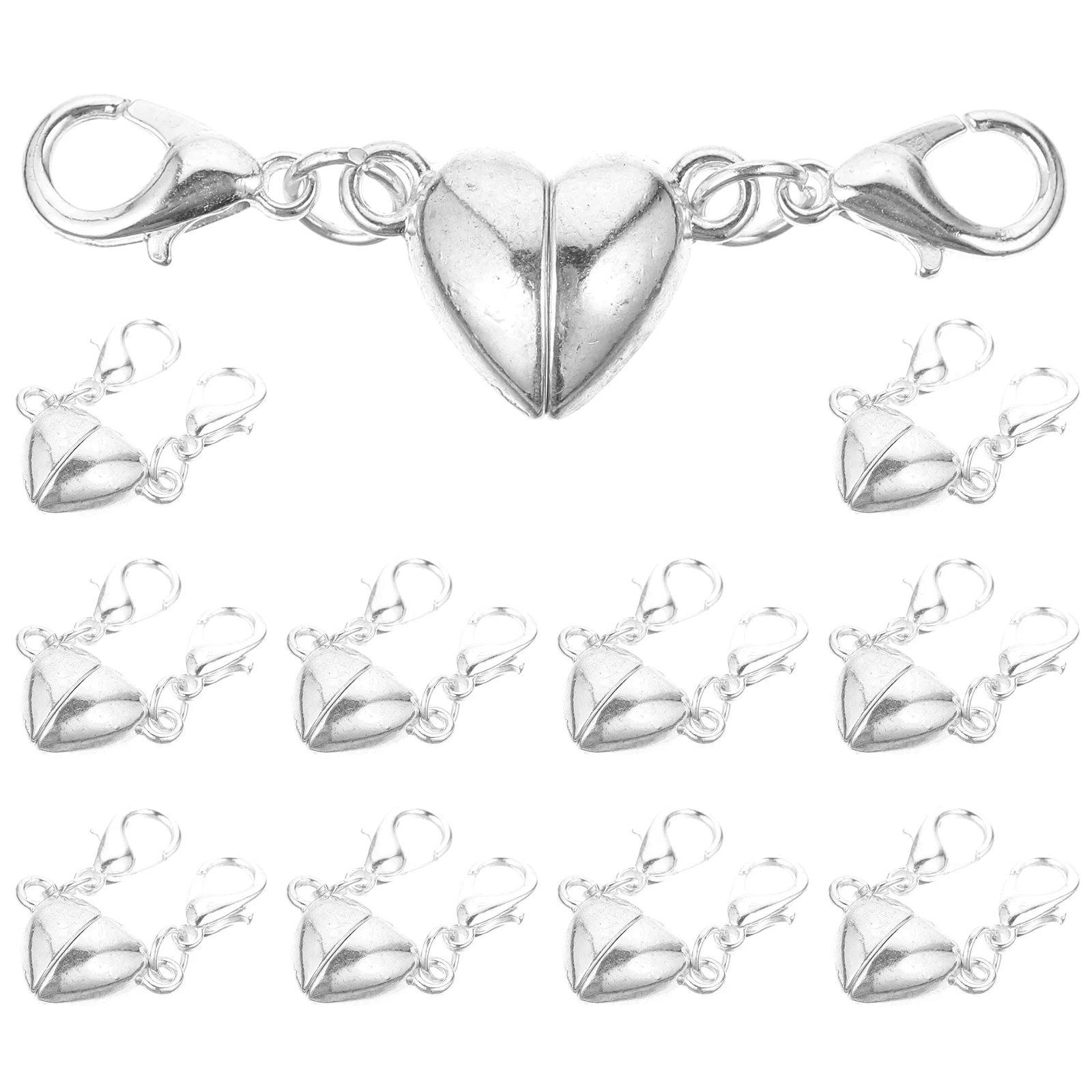 10 Pcs Heart Shaped Magnetic Necklace Clasps Love Palm Buckle Connectors for Bracelets Jewelry Making Accessories Safe
10 Pcs Heart Shaped Magnetic Necklace Clasps Love Palm Buckle Connectors for Bracelets Jewelry Making Accessories Safe