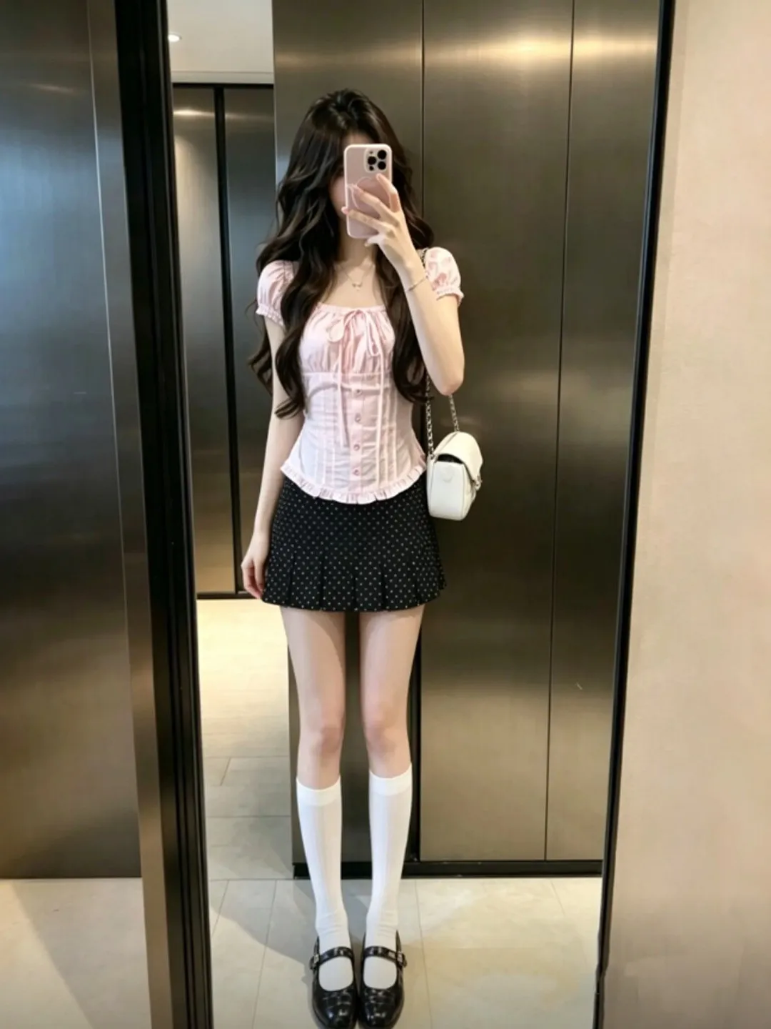 Sweet Polka Dot Short Skirt Two-Piece Set Gentle Style Comfortable Fit Summer Fashion Ensemble for Young Women
Sweet Polka Dot Short Skirt Two-Piece Set Gentle Style Comfortable Fit Summer Fashion Ensemble for Young Women