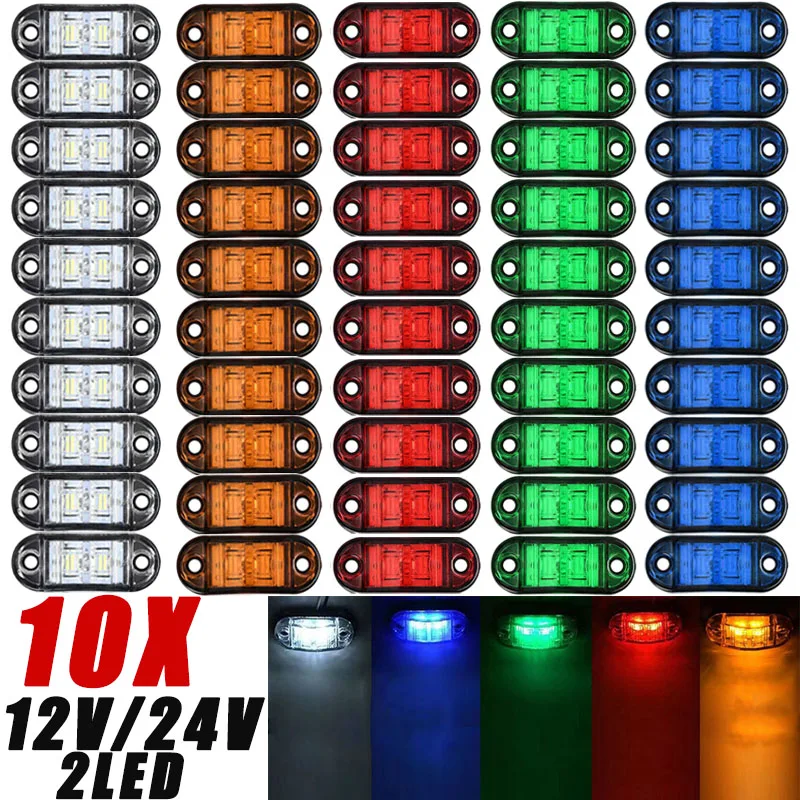 10X 12V 24V Universal Led Side Marker Lights Oval Front Rear Clearance Indicator Lamp Truck Accessories for Trailer BUS Caravan
10X 12V 24V Universal Led Side Marker Lights Oval Front Rear Clearance Indicator Lamp Truck Accessories for Trailer BUS Caravan