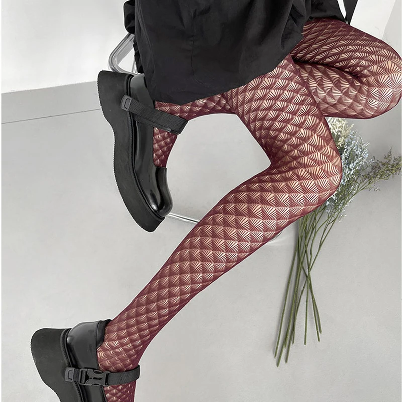 Personality Stereoscopi Scale Pattern Women's Pantyhose 3D Triangle Hollow Mesh Stockings Hottie Sexy Wine Red Thin Nylon Tights
Personality Stereoscopi Scale Pattern Women's Pantyhose 3D Triangle Hollow Mesh Stockings Hottie Sexy Wine Red Thin Nylon Tights
