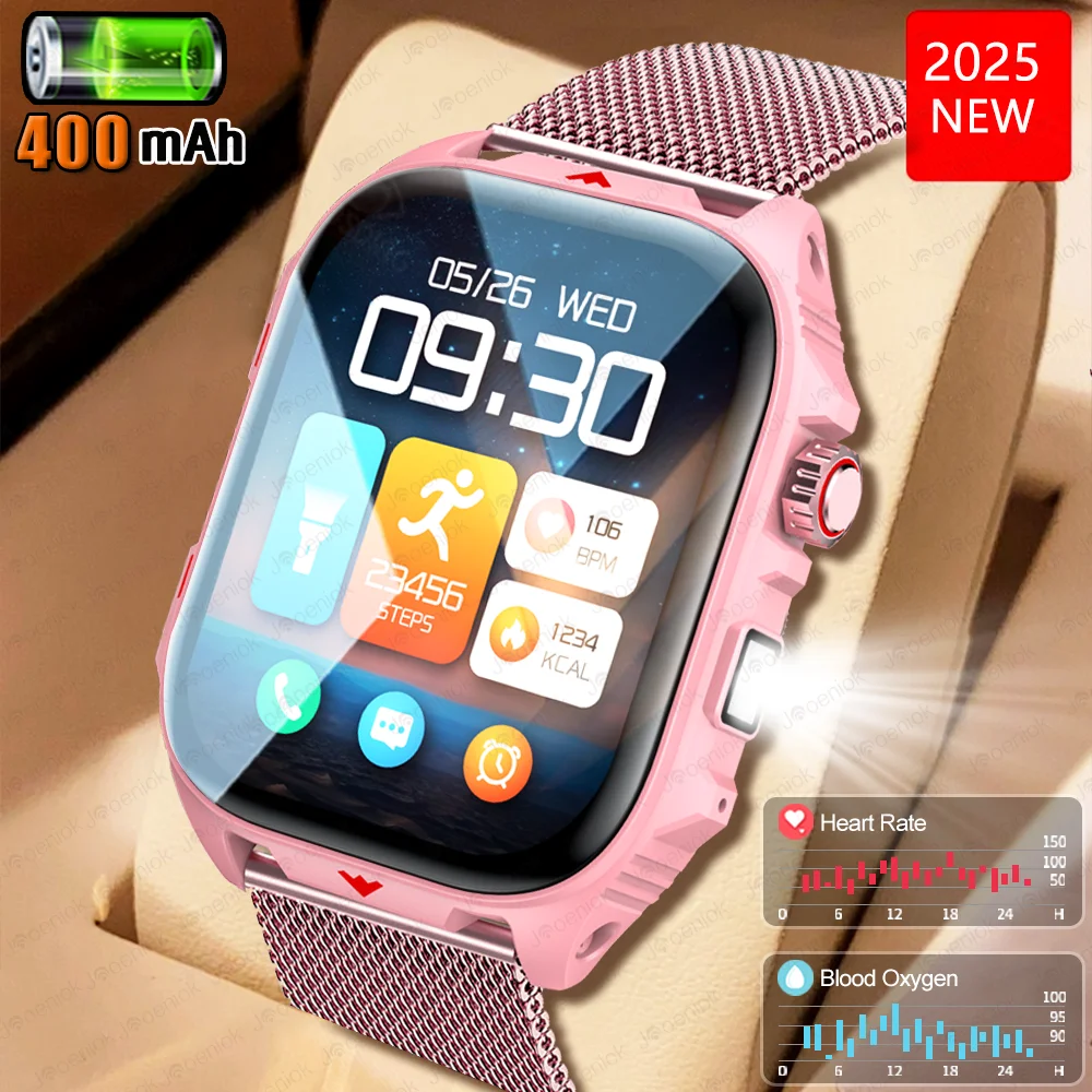 2025 New Smart Watch Men 400mAh Large Battery LED Flashlight 2.0"HD Screen Heart Rate Sport Waterproof BT Call Smartwatch
2025 New Smart Watch Men 400mAh Large Battery LED Flashlight 2.0"HD Screen Heart Rate Sport Waterproof BT Call Smartwatch