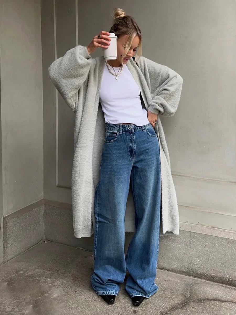 Wolfeel New Women's Faux Mink Fur Long Cardigan Robe Loose Fit Oversized Soft Fluffy Fabric Lazy Style Autumn Winter Sweaters
Wolfeel New Women's Faux Mink Fur Long Cardigan Robe Loose Fit Oversized Soft Fluffy Fabric Lazy Style Autumn Winter Sweaters