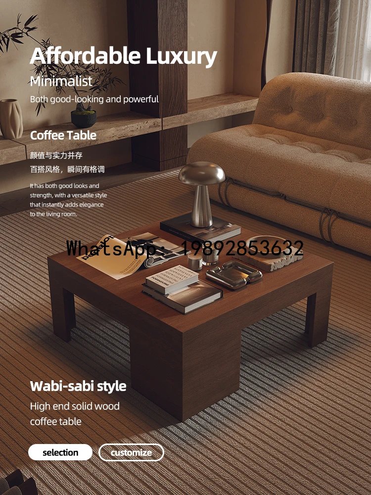 LX Coffee Table for Living Room, Home Use, Light Luxury, High-End Feel, Vintage Wabi-Sabi Style, Square Shape, Walnut Color
LX Coffee Table for Living Room, Home Use, Light Luxury, High-End Feel, Vintage Wabi-Sabi Style, Square Shape, Walnut Color