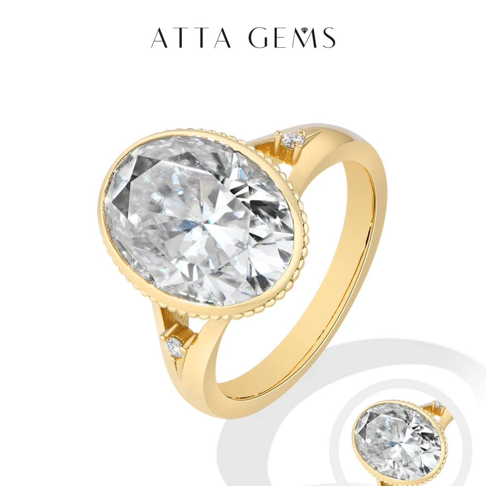 ATTAGEMS Oval Cut 8CT Dazzling Moissanite Ring 925 Sterling Silver Milgrain Bezel Promise Band For Women Vintage Wedding Jewelry
ATTAGEMS Oval Cut 8CT Dazzling Moissanite Ring 925 Sterling Silver Milgrain Bezel Promise Band For Women Vintage Wedding Jewelry