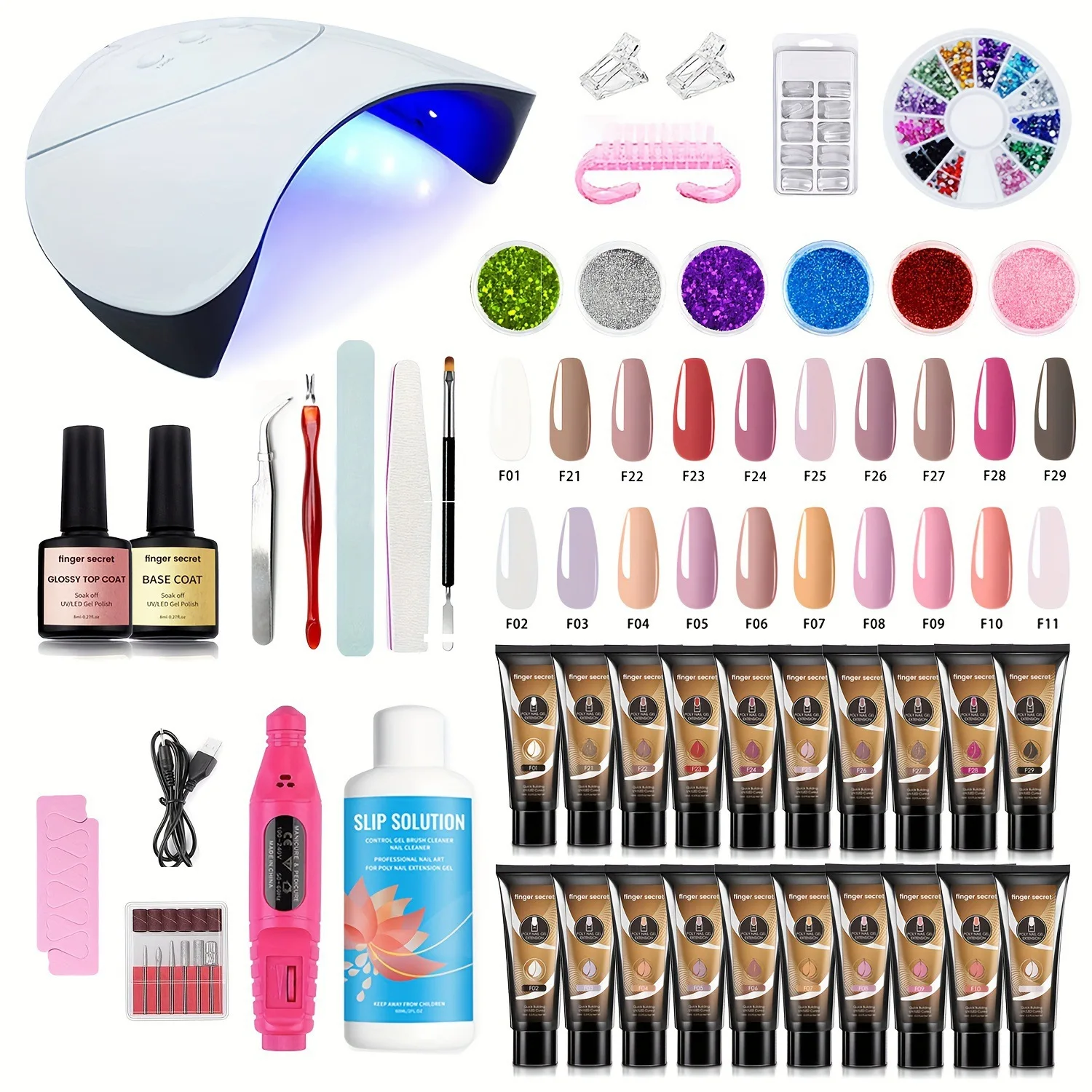 Crystal Nail Extension Glue UV LED Nail Lamp Salon Manicure Starter Kit For Nail Store Opening Best Seller Professional Salon
Crystal Nail Extension Glue UV LED Nail Lamp Salon Manicure Starter Kit For Nail Store Opening Best Seller Professional Salon
