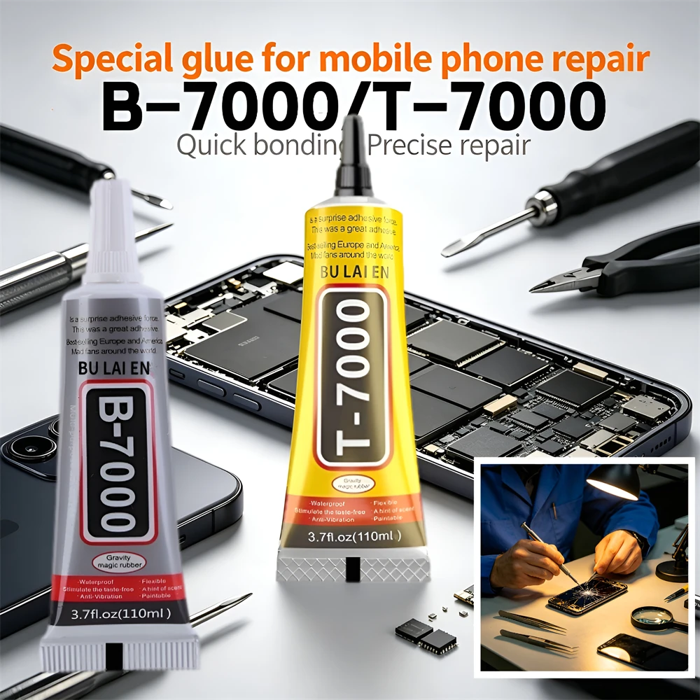 B7000/T7000 Black And Clear Soft Adhesive B-7000 Computer Cell Phone Touch Screen Repair Frame Anti-vibration Universal Glue
B7000/T7000 Black And Clear Soft Adhesive B-7000 Computer Cell Phone Touch Screen Repair Frame Anti-vibration Universal Glue