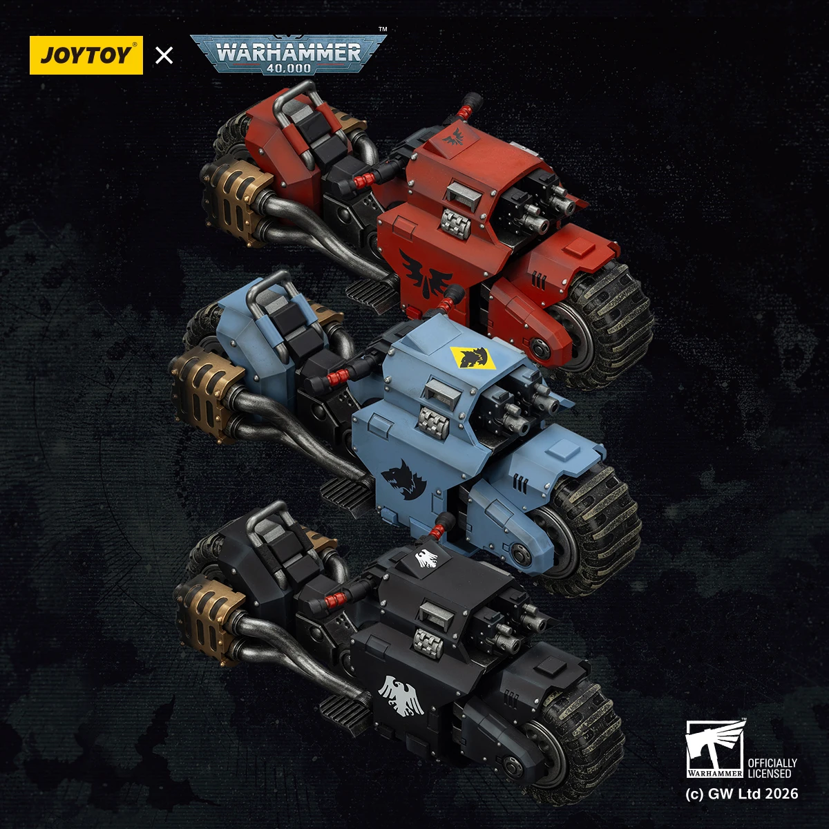 HIPLAY JOYTOY Warhammer 40K Raven Guard Space Wolves Blood Angels Raider-pattern Combat Bike 1/18 Scale Action Figure Vehicle
HIPLAY JOYTOY Warhammer 40K Raven Guard Space Wolves Blood Angels Raider-pattern Combat Bike 1/18 Scale Action Figure Vehicle