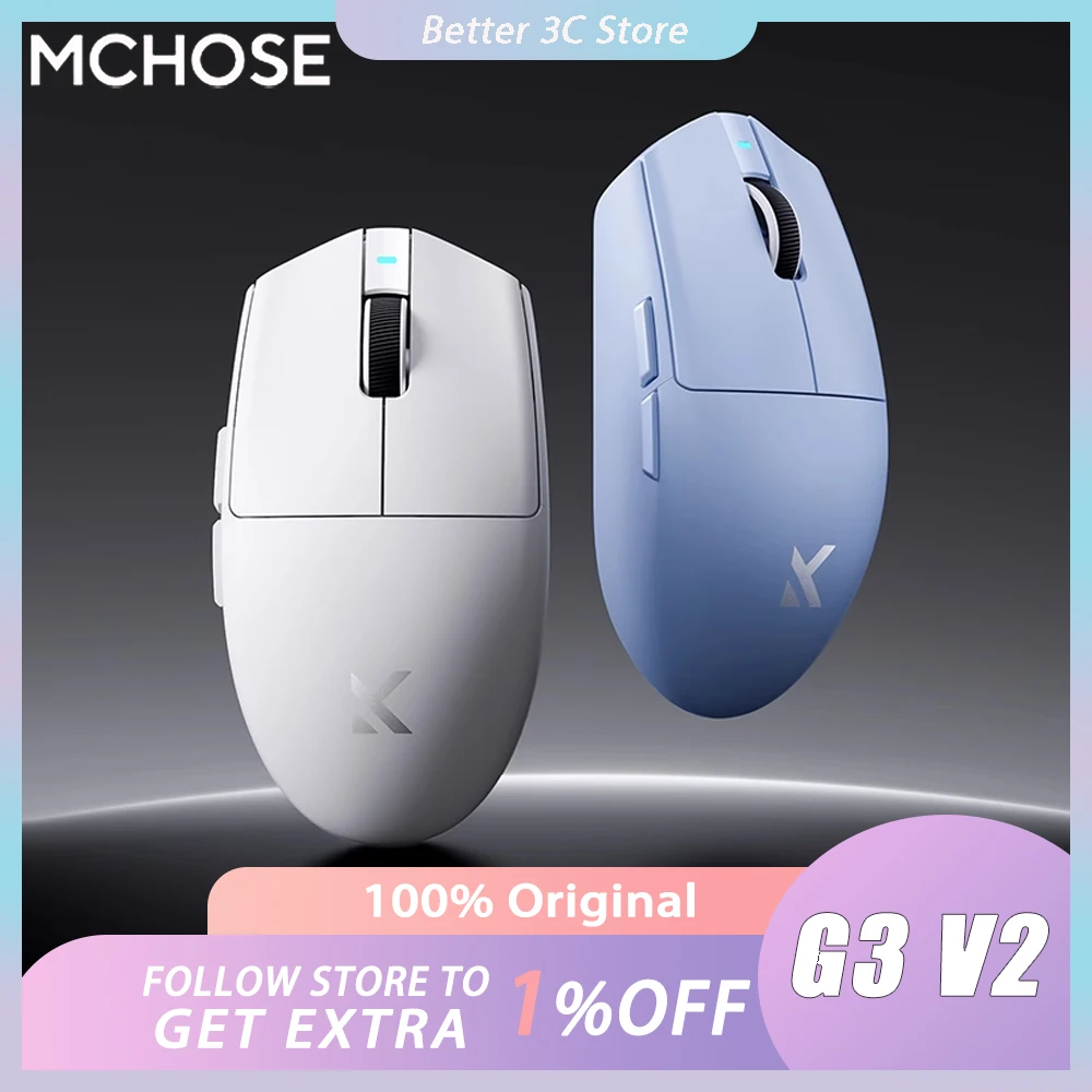 Беспроводная мышь MCHOSE G3 V2, трехрежимная игровая мышь, легкая, с низкой задержкой, 12000 точек на дюйм, 800 мАч, Topspeed для ПК, аксессуары, подарки
Беспроводная мышь MCHOSE G3 V2, трехрежимная игровая мышь, легкая, с низкой задержкой, 12000 точек на дюйм, 800 мАч, Topspeed для ПК, аксессуары, подарки