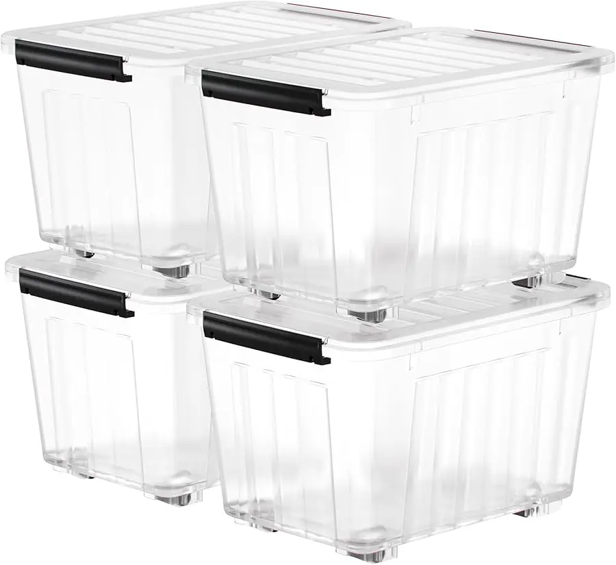 97 Quart Plastic Storage Bin, Stackable and Nestable Storage Boxes with Lids and Secure Latching Buckles, Large Storage Containe
97 Quart Plastic Storage Bin, Stackable and Nestable Storage Boxes with Lids and Secure Latching Buckles, Large Storage Containe