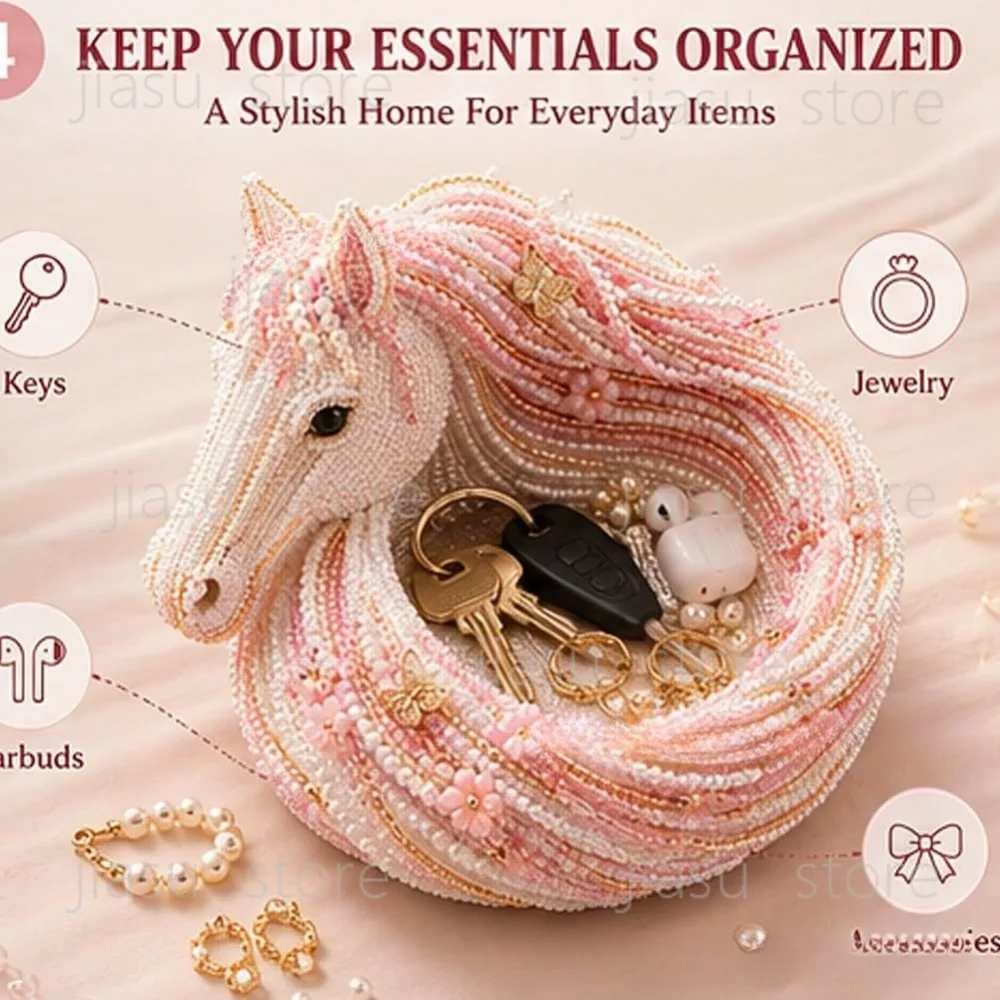DIY Beaded Horse Mane Catchall Tray Kit Horsehair Tray Beaded Set
DIY Beaded Horse Mane Catchall Tray Kit Horsehair Tray Beaded Set