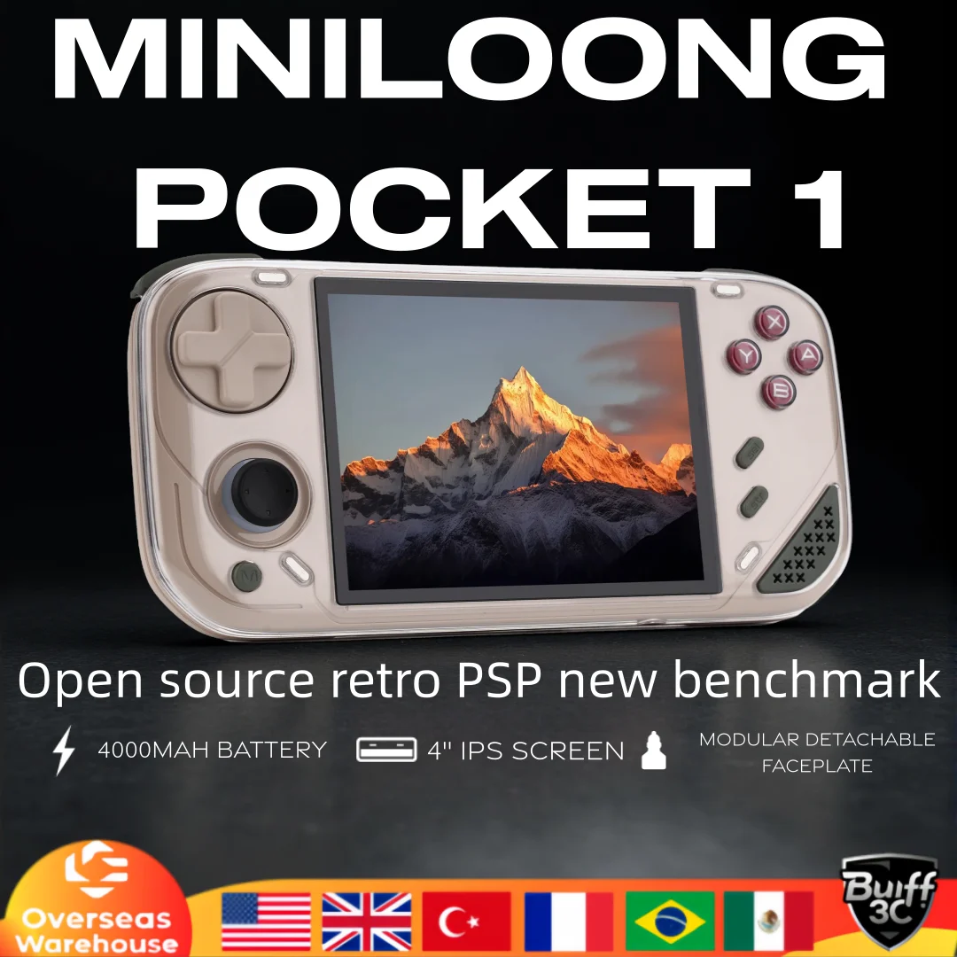 MINILOONG Pocket 1 Handheld Gaming Console 4-inch 960×720 HD Display 8G LOONGOS System RGB Hall-Effect Joystick New Game Console
MINILOONG Pocket 1 Handheld Gaming Console 4-inch 960×720 HD Display 8G LOONGOS System RGB Hall-Effect Joystick New Game Console