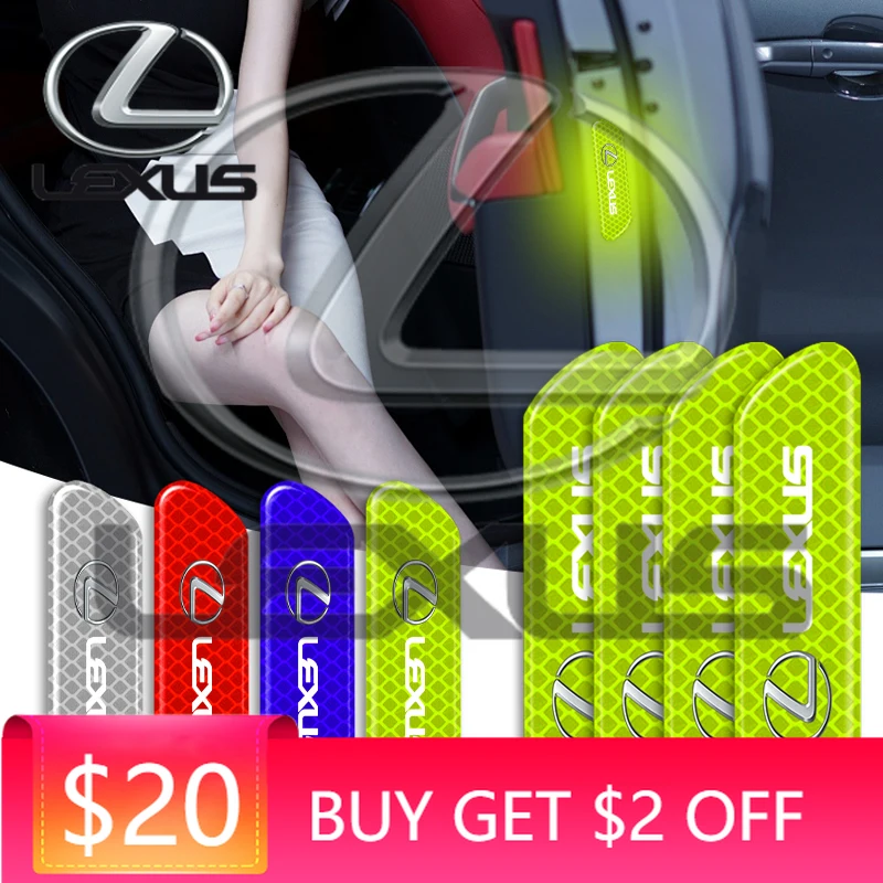 Emblems 4PCS/set Car Reflective Safety Strip Stickers For Lexus ES RX LS IS NX CT LX IS250 IS200 CT200H GS300 LS430 RX450H LX57
Emblems 4PCS/set Car Reflective Safety Strip Stickers For Lexus ES RX LS IS NX CT LX IS250 IS200 CT200H GS300 LS430 RX450H LX57
