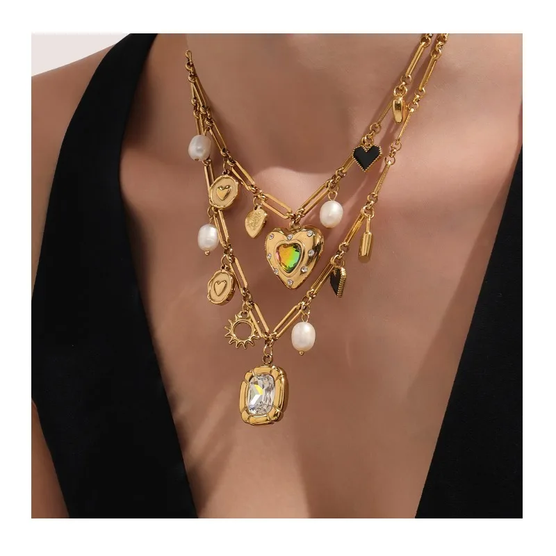 Seattle Stainless Steel Square Zircon Accessories Necklace Love Freshwater Pearl Heavy Metal Real Gold Jewelry
Seattle Stainless Steel Square Zircon Accessories Necklace Love Freshwater Pearl Heavy Metal Real Gold Jewelry