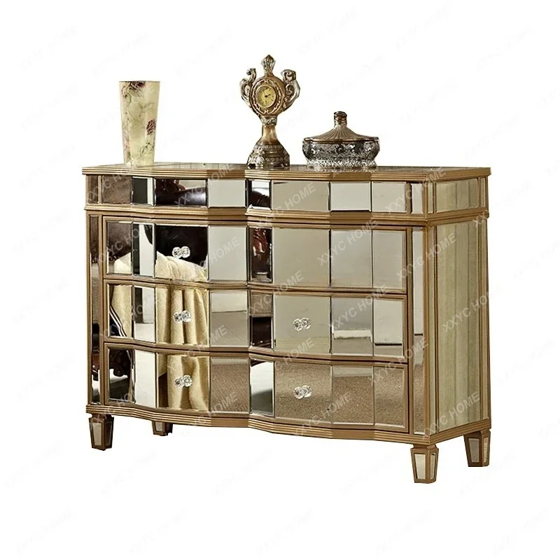 Mirror porch foyer partition locker decorative cabinet European side cabinet mirror
Mirror porch foyer partition locker decorative cabinet European side cabinet mirror