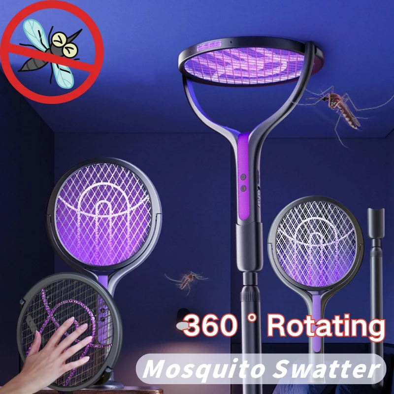 360°Rotating Automatic Mosquito Swatter Telescopic Rotatable Mesh Electric Fly Swatter for Indoor and Outdoor USB Rechargeable
360°Rotating Automatic Mosquito Swatter Telescopic Rotatable Mesh Electric Fly Swatter for Indoor and Outdoor USB Rechargeable