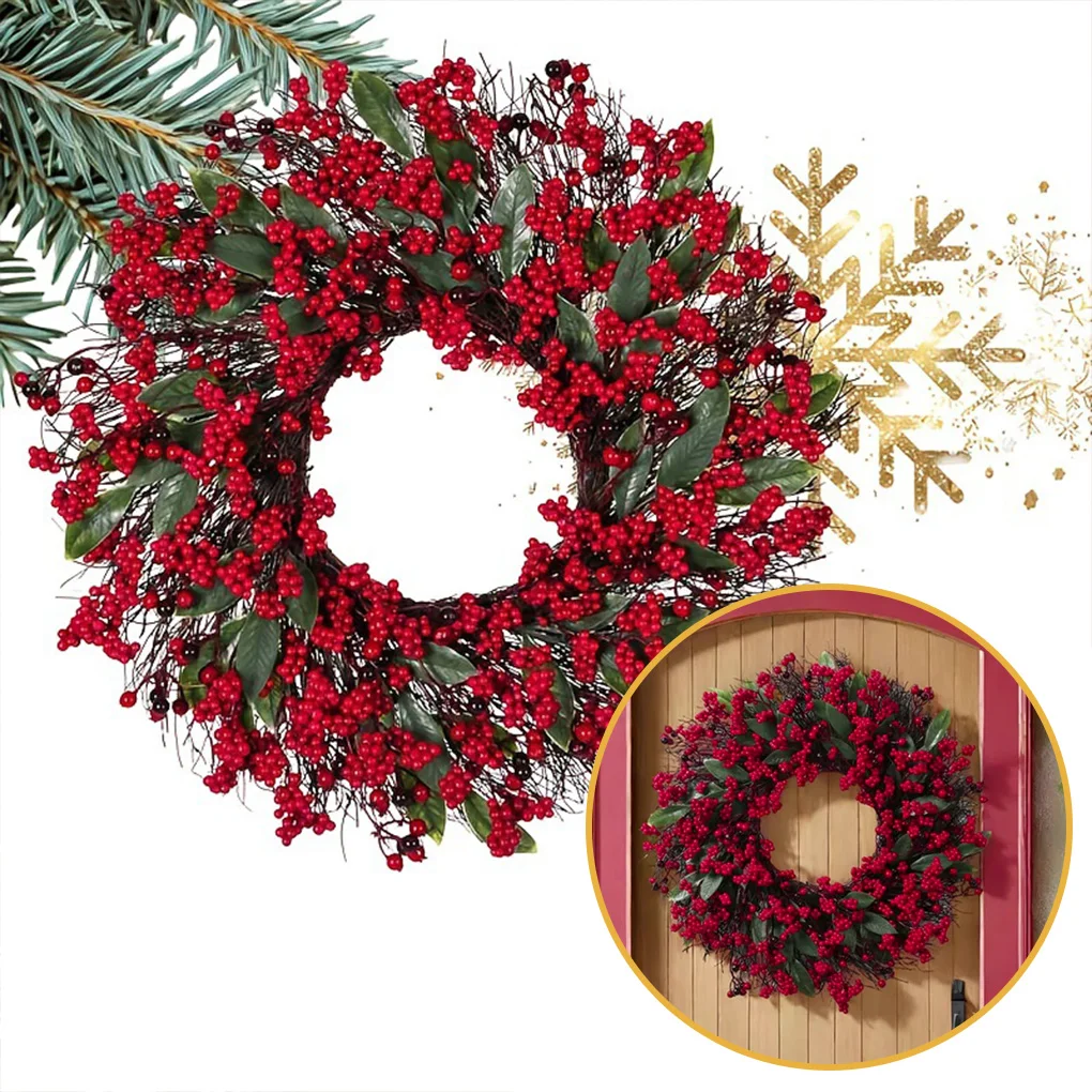 Christmas Decoration Wreaths for Front Door Handmade Cypress Leaf Simulation Flowers Plant Xmas Home Wall Window Festive Decor
Christmas Decoration Wreaths for Front Door Handmade Cypress Leaf Simulation Flowers Plant Xmas Home Wall Window Festive Decor