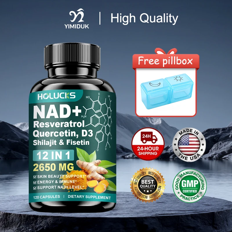 12-in-1 NAD+ Capsules, with Turmeric Grape Seed, Support Energy Production, Digestive Comfort & Immune Function for Active Women
12-in-1 NAD+ Capsules, with Turmeric Grape Seed, Support Energy Production, Digestive Comfort & Immune Function for Active Women